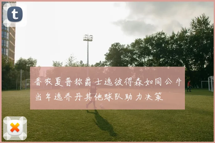 香农夏普称爵士选彼得森如同公牛当年选乔丹其他球队助力决策